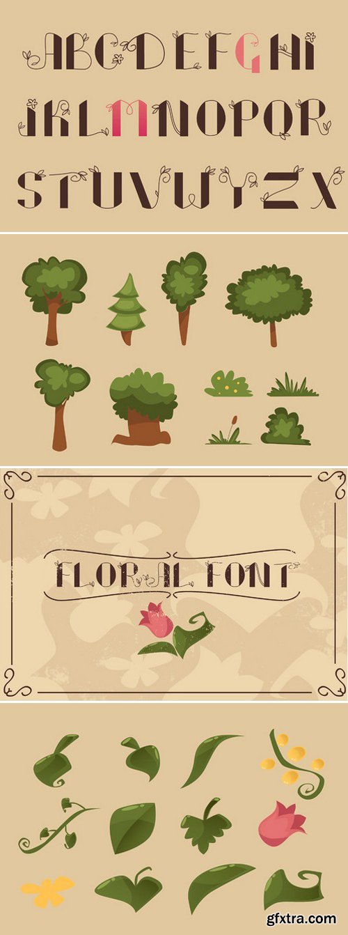 CM - Floral Font 455168