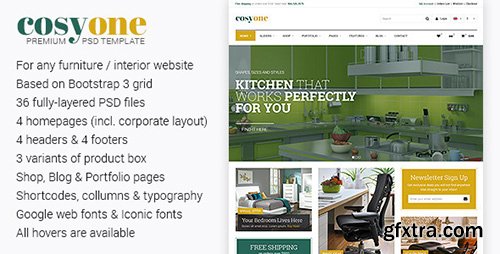 ThemeForest - CosyOne v1.0 - Premium Furniture/Interior PSD Template - 7874550