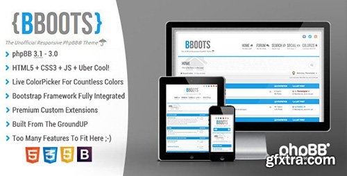 ThemeForest - BBOOTS v3.0.3 - HTML5/CSS3 Fully Responsive phpBB3.1 Theme - 6043477