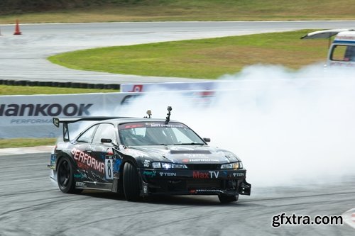 Collection of extreme motor sport drifting wheel slip sliding on the asphalt 25 HQ Jpeg