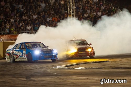 Collection of extreme motor sport drifting wheel slip sliding on the asphalt 25 HQ Jpeg