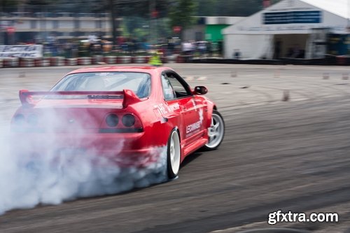 Collection of extreme motor sport drifting wheel slip sliding on the asphalt 25 HQ Jpeg