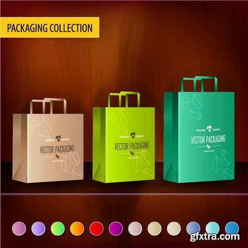 Collection of vector image set of tube packaging plastic container for perfumes 25 EPS