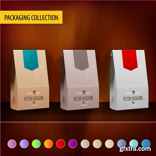 Collection of vector image set of tube packaging plastic container for perfumes 25 EPS