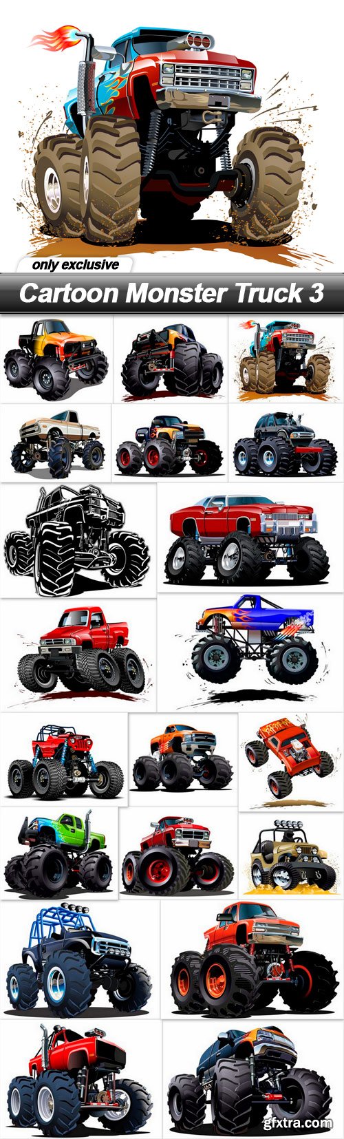 Cartoon Monster Truck 3 - 20 EPS