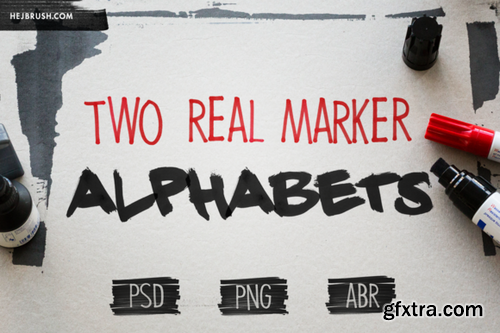 CM - TWO REAL MARKER ALPHABETS 445970