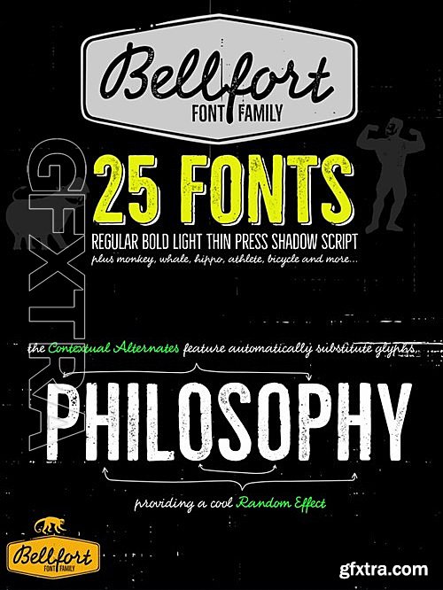 CM - Bellfort Family - 25 fonts