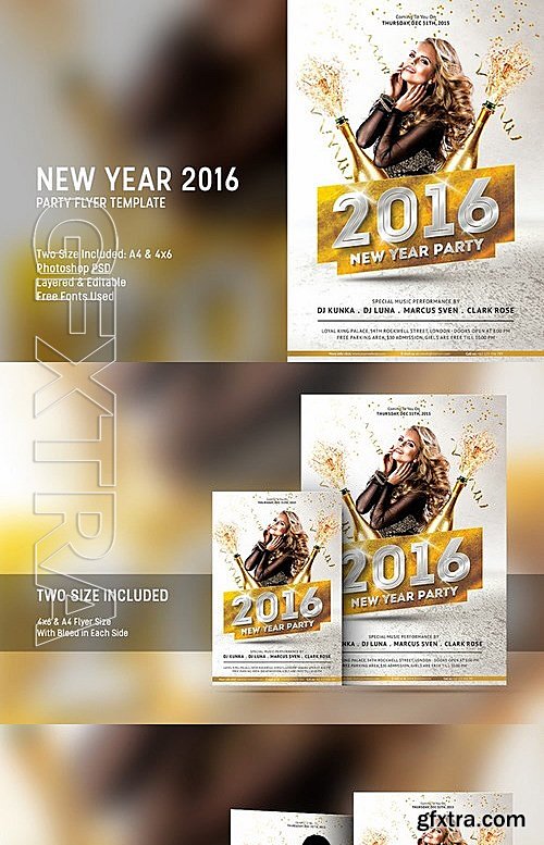 CM - New Year 2016 Party Flyer 457761