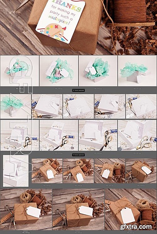 CM - 21 Gift Tags TWO FLAT Mockups 457477