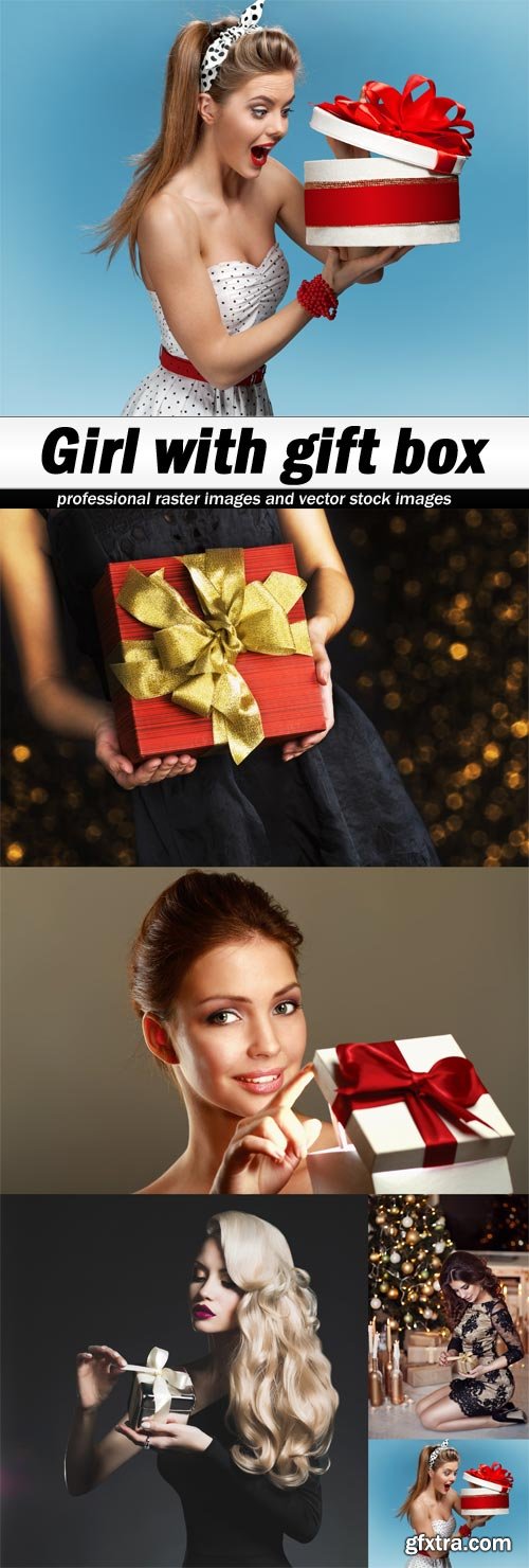 Girl with gift box