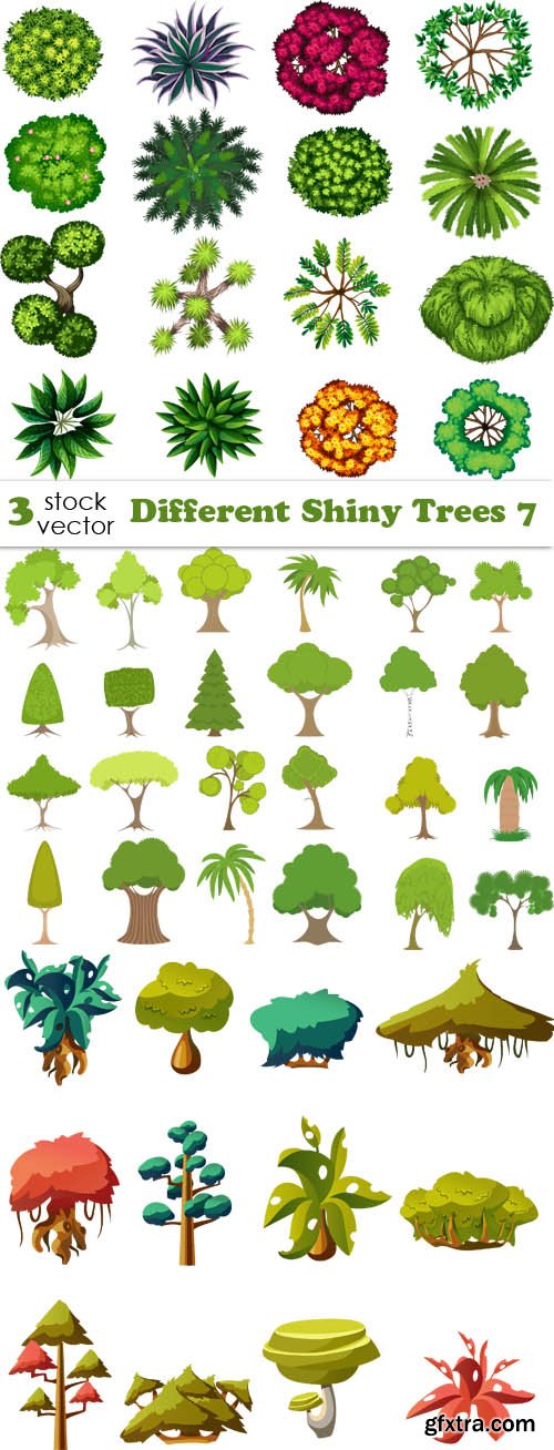 Vectors - Different Shiny Trees 7