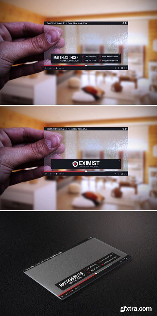 CM - Transparent Youtube Business Card 73403