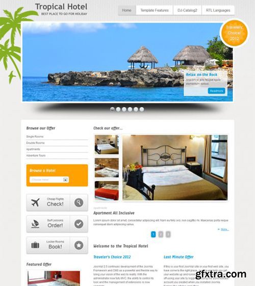 Joomla-Monster - JM Tropical Hotel v1.02 - Joomla 2.5 & 3.x Template