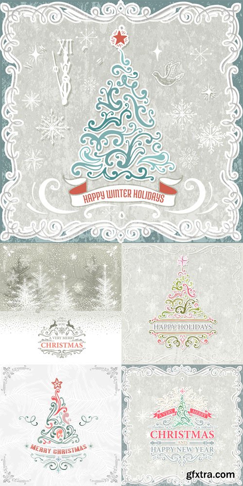 5 Watercolor Christmas Backgrounds