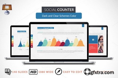 CM - Social Counter | Keynote Template 248377