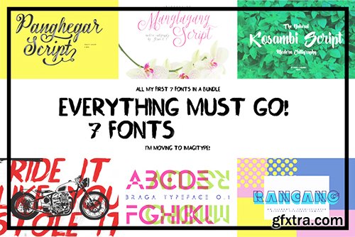 Creativemarket Everything Must Go - Font Bundle 459039