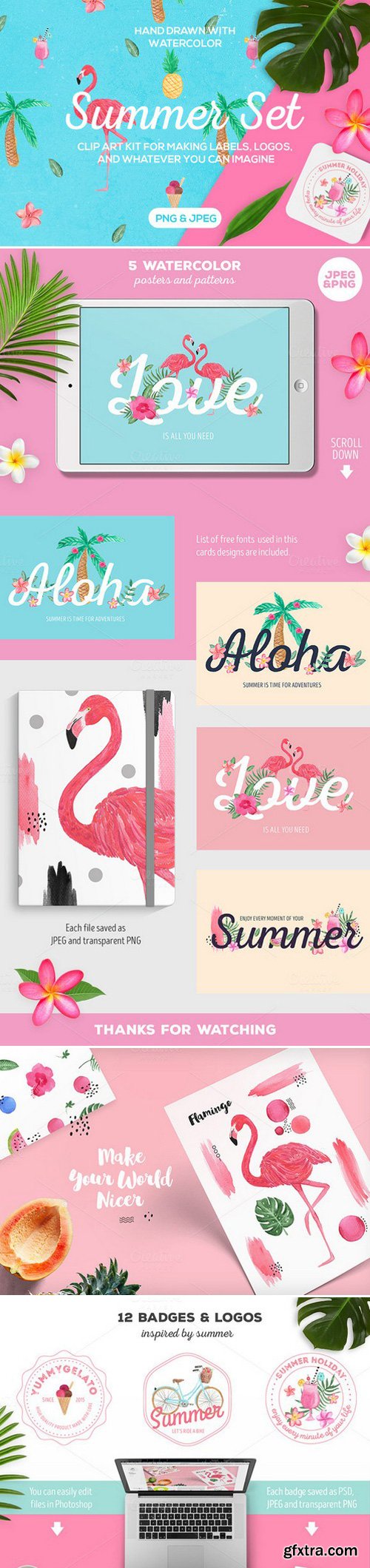 CM - Tropical Summer Clip Art Set 428662