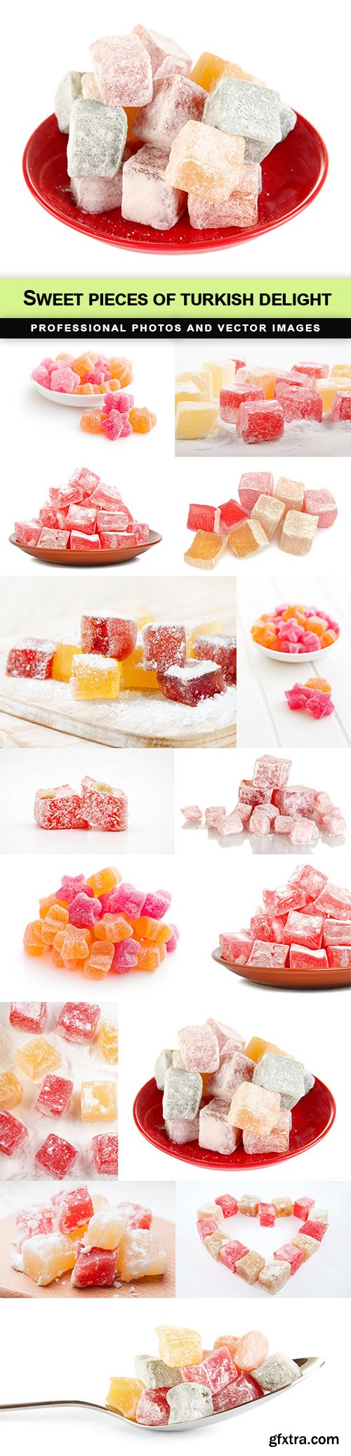 Sweet pieces of turkish delight - 15 UHQ JPEG