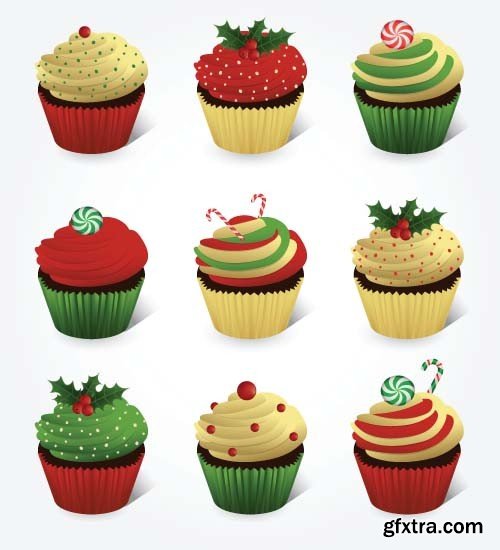 Christmas cupcake 1