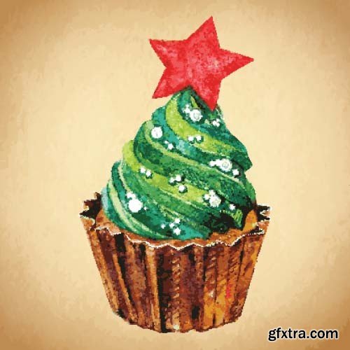 Christmas cupcake 1