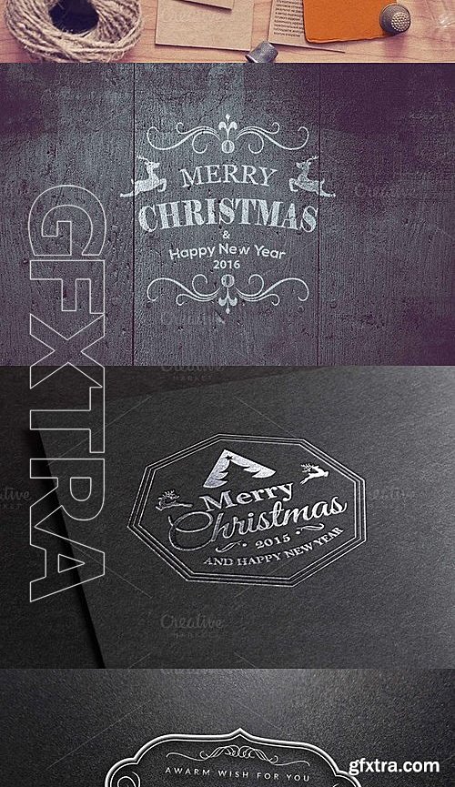 CM - 40 Christmas Greetings Logo & Badges 457993