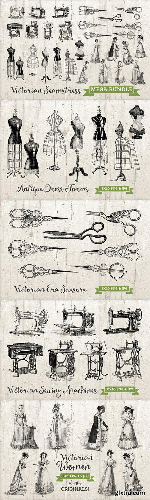 CreativeMarket Mega Bundle! Victorian Seamstress