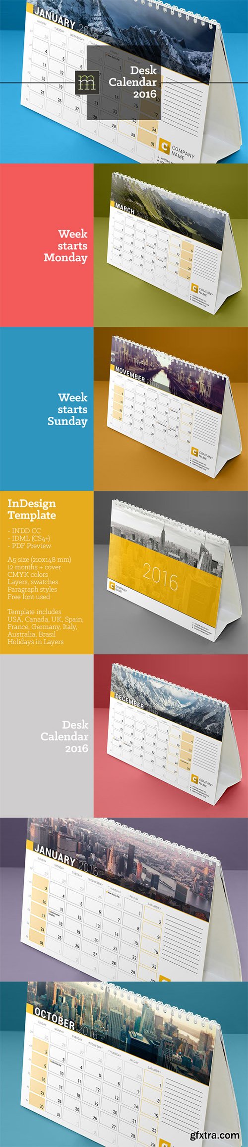 CreativeMarket Desk Calendar 2016 (DC08) 453858