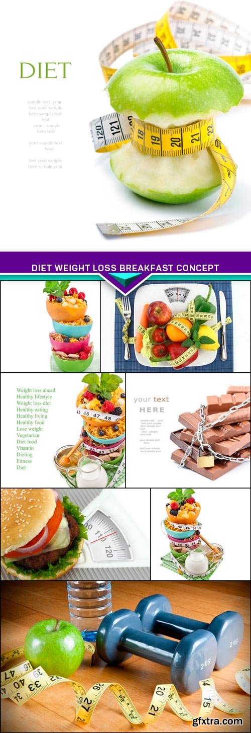 Diet weight loss breakfast concept 8x JPEG