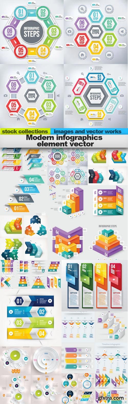 Modern infographics element vector, 15 x EPS
