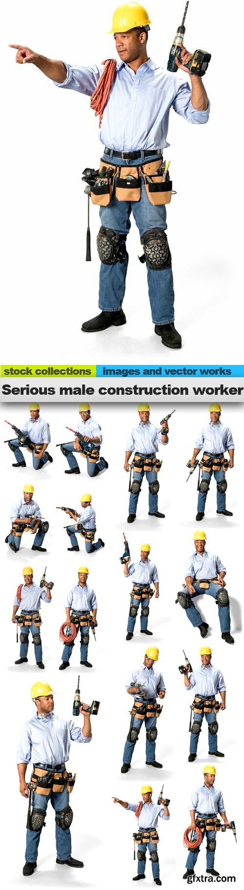 Serious male construction worker, 15 x UHQ JPEG