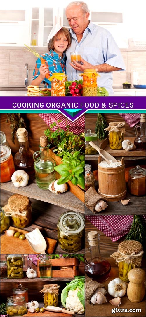 Сooking organic food &amp; spices 5x JPEG