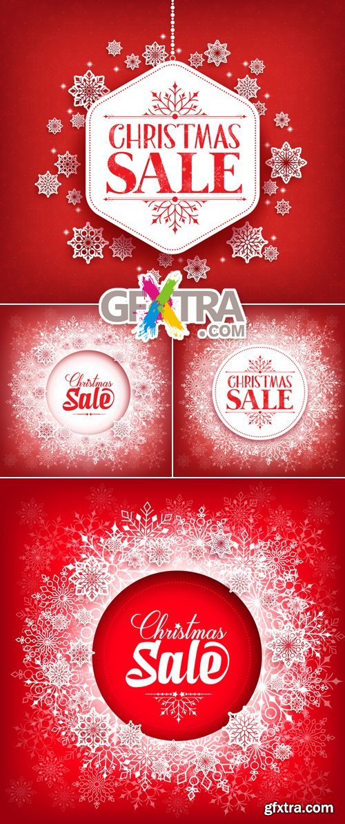 Christmas Sale Banners Vector