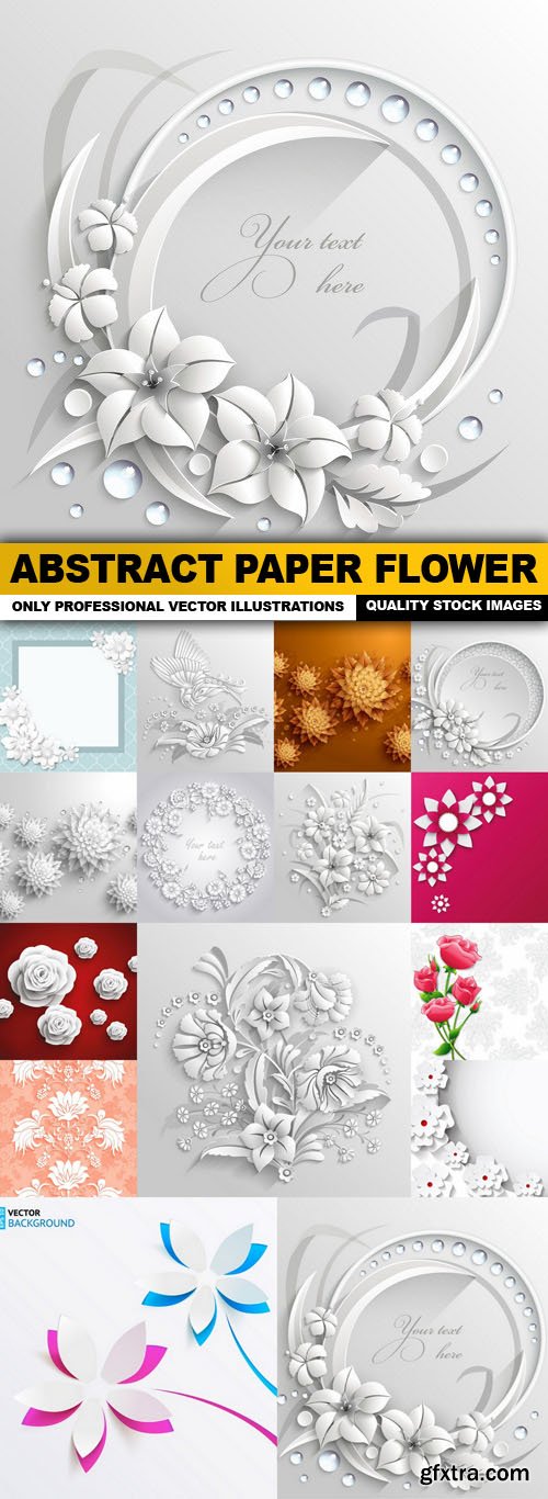 Abstract Paper Flower - 15 Vector