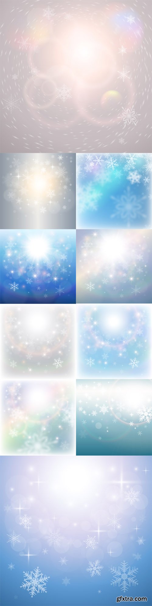 10 Abstract Winter Christmas Backgrounds