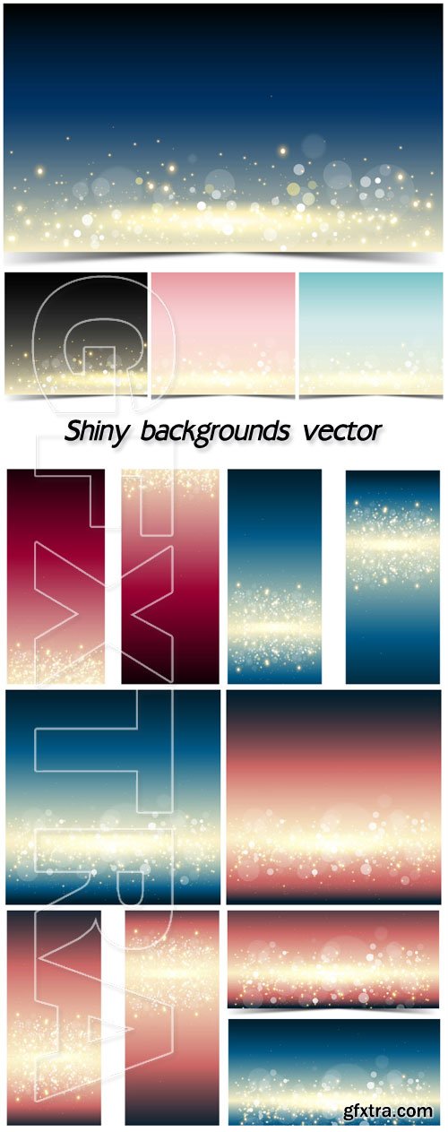 Colored shiny backgrounds vector