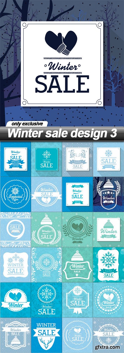 Winter sale design 3 - 25 EPS