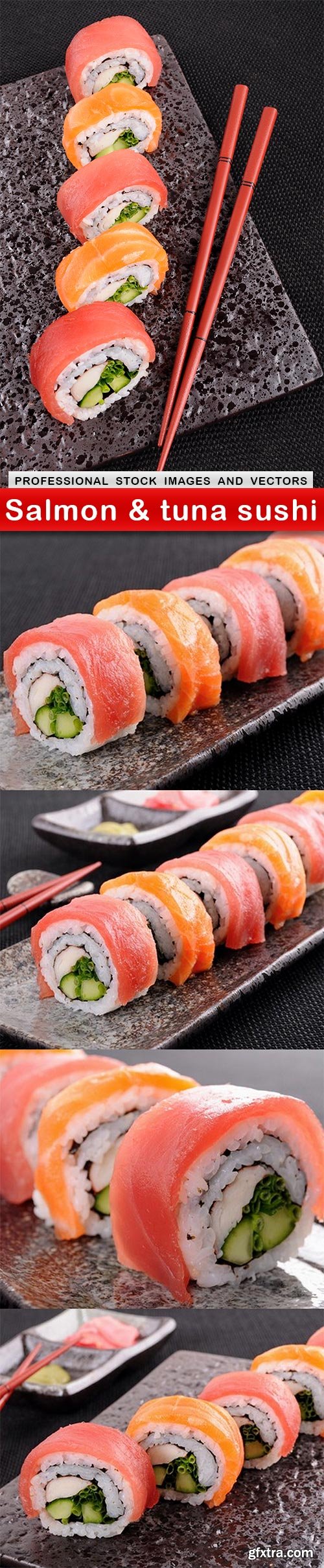 Salmon &amp; tuna sushi - 5 UHQ JPEG