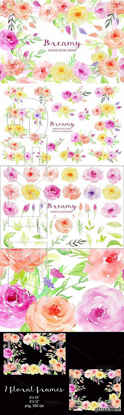 CM - Watercolor Clipart Dreamy Collection 460149