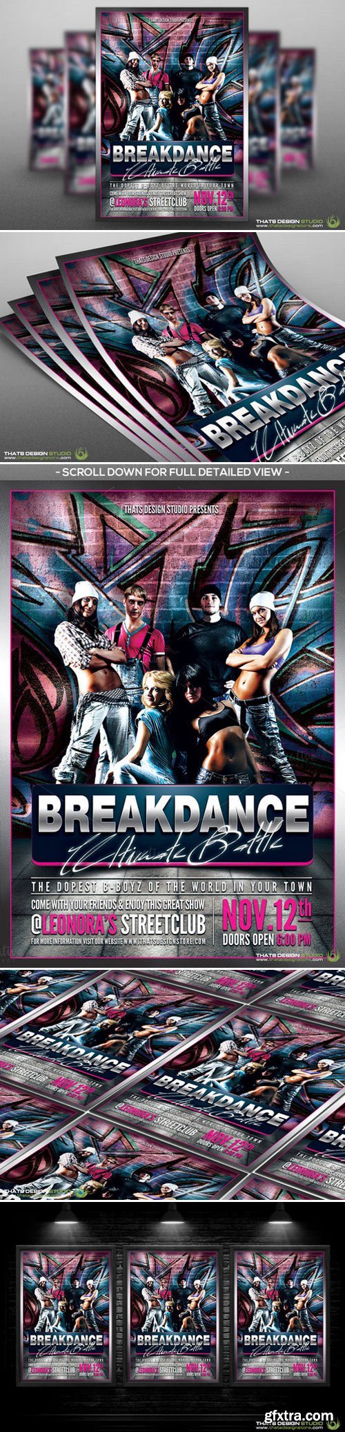 CM - Break Dance Battle Flyer Template V3 460616