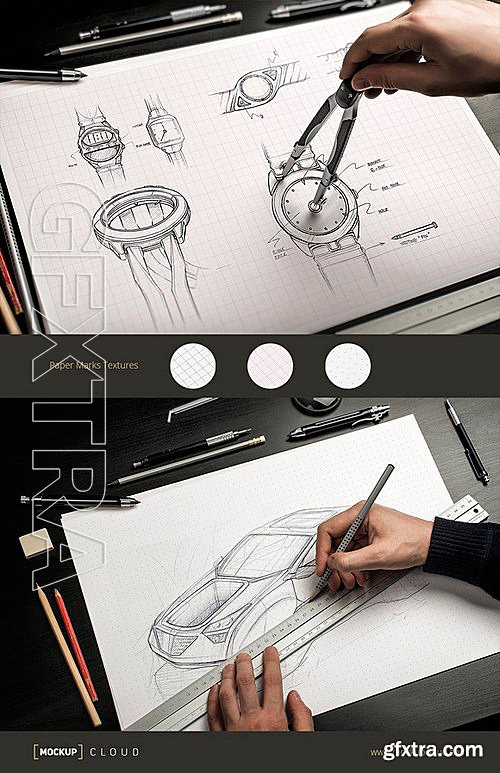 CM - Sketch Hand Drawn Mockup Set 388072