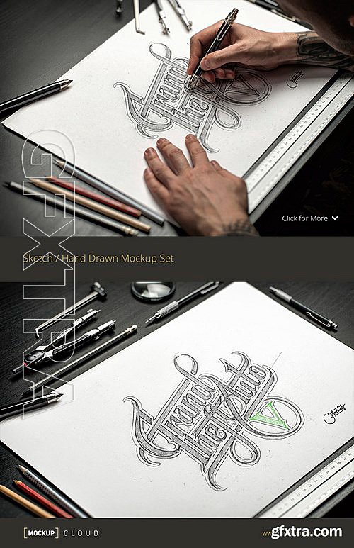 CM - Sketch Hand Drawn Mockup Set 388072