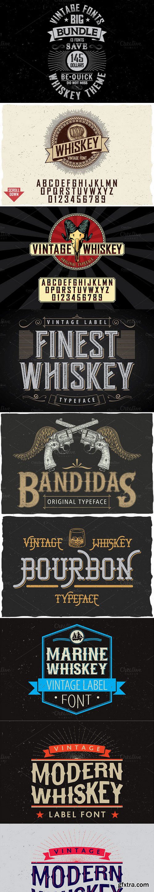 CM - Whiskey Fonts BIG Bundle 460517