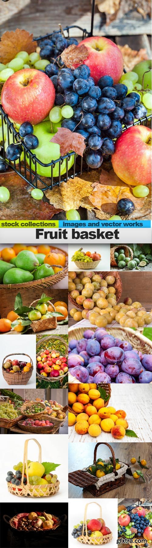 Fruit basket, 15 x UHQ JPEG