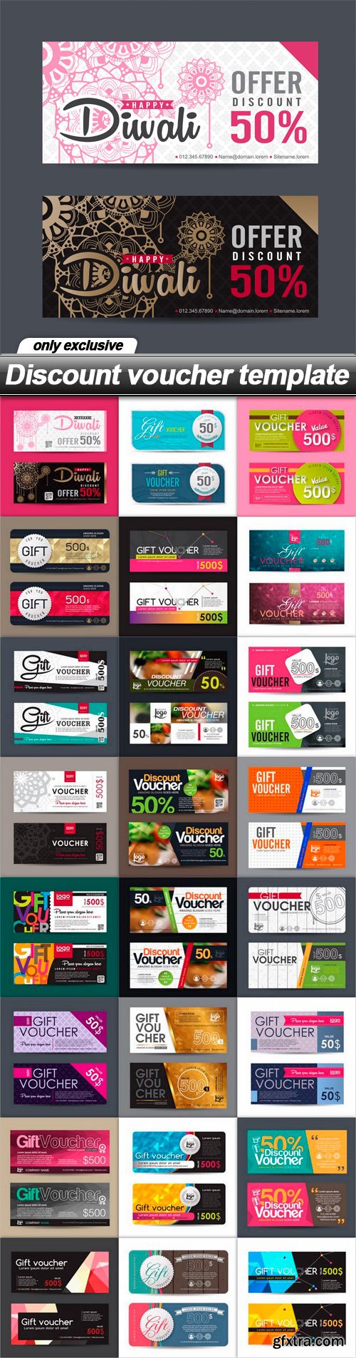 Discount voucher template - 25 EPS