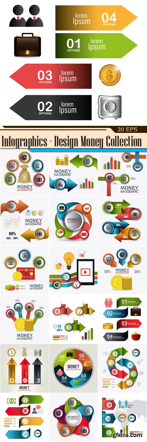 Инфографика - деньги дизайн Коллекция