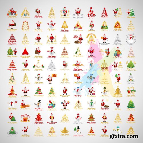 2016 Christmas icons and elements set vector