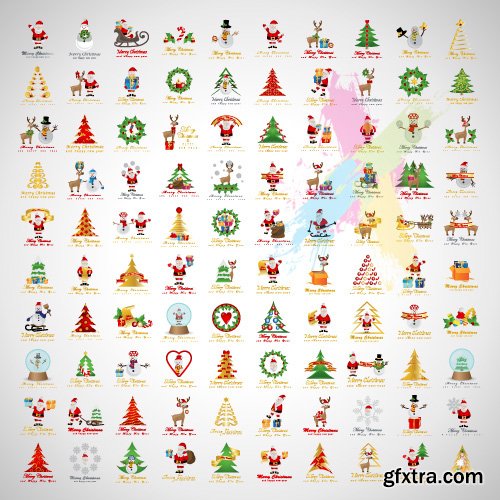 2016 Christmas icons and elements set vector