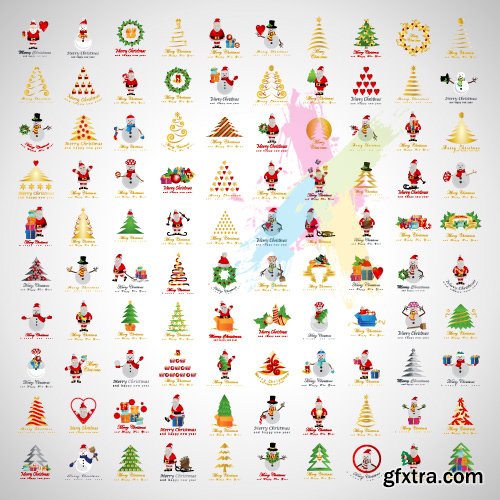 2016 Christmas icons and elements set vector