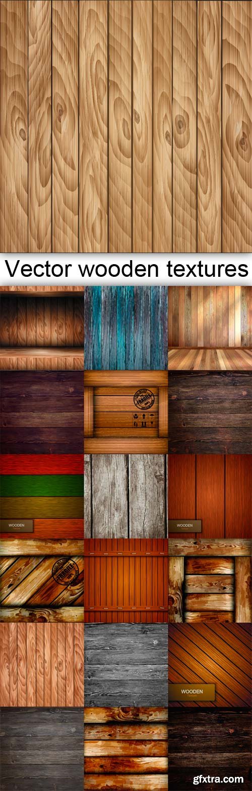 Vector wooden textures collection