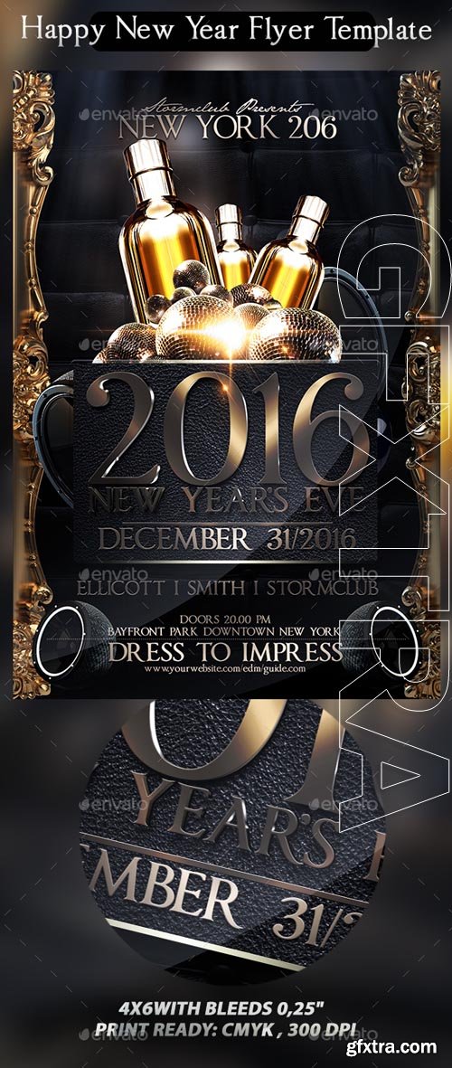 GR - Happy New Year Flyer Template 13623466